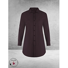 PLUS BASICS Blouse Long Prune